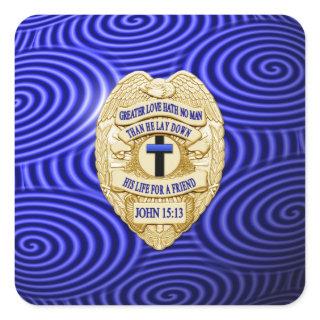 Thin Blue Line One-of-a-Kind Square Sticker