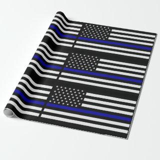 Thin Blue Line Police Flag