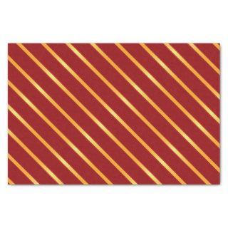 Thin Bright Gold Metallic Diagonal Stripes Tissue Paper