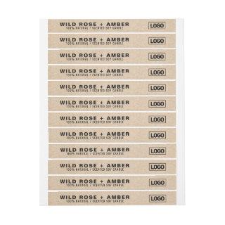 Thin Candle Logo Label Tamper-Proof Seal Paper