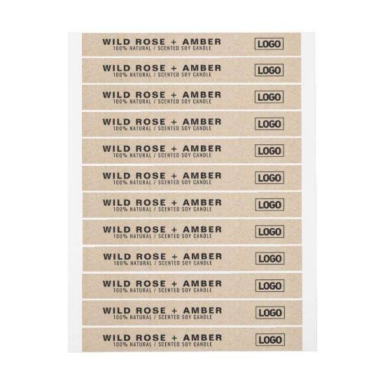Thin Candle Logo Label Tamper-Proof Seal Paper
