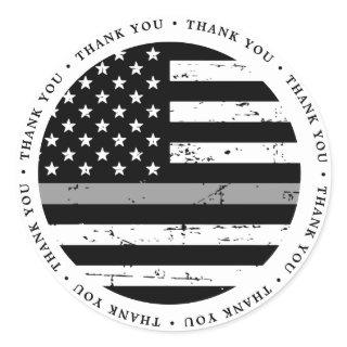 Thin Gray Line Correctional Officer Thank You Classic Round Sticker