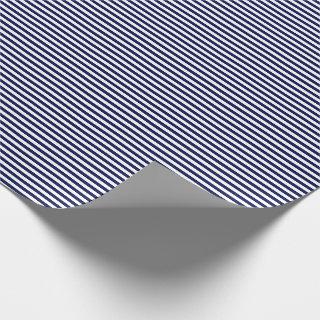 Thin Navy Blue and White Stripes