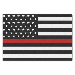 Thin Red Line Firefighter Flag Tissue Paper