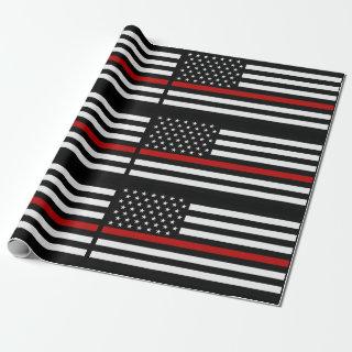 Thin Red Line Firefighter Flag