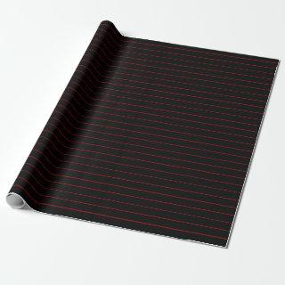 Thin Red Stripes on Black Party or Christmas
