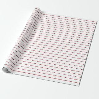 Thin Red Stripes on White Party or Christmas