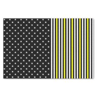 Thin Yellow Line & Stars Tissue Paper