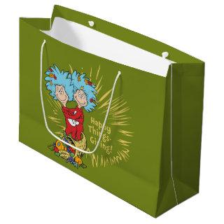Thing 1 Thing 2 Happy Things-Giving! Large Gift Bag