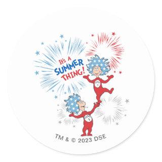 Thing 1 Thing 2 It's A Summer Thing Classic Round Sticker