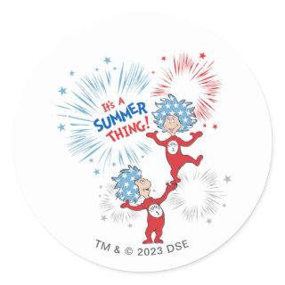 Thing One Thing Two It's A Summer Thing Classic Round Sticker