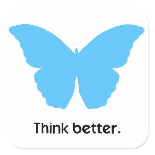 Think better with MorphOS Square Sticker