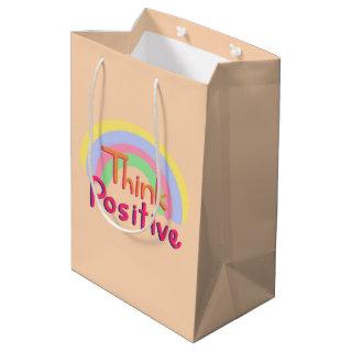 Think positive quote medium gift bag