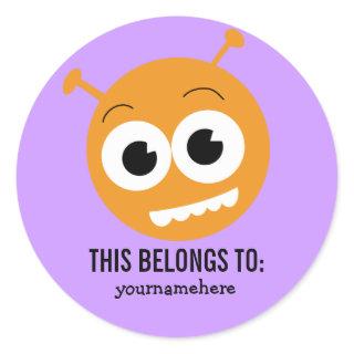 THIS BELONGS TO CLASSIC ROUND STICKER
