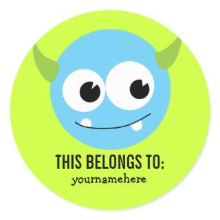 THIS BELONGS TO CLASSIC ROUND STICKER
