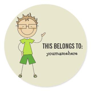 THIS BELONGS TO Sticker for a Boy