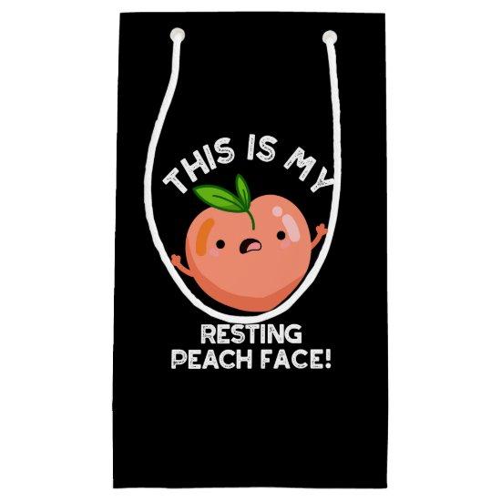This Is My Resting Peach Face Pun Dark BG Small Gift Bag