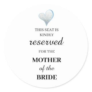 This seat is kindly reserved for the mother of the classic round sticker