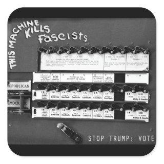 This [Voting] Machine Kills Fascists Sticker (Sq.)
