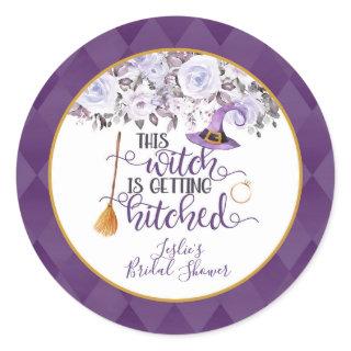 This Witch is Getting Hitched Round Sticker Custom