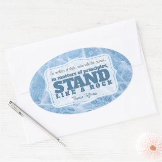 Thomas Jefferson Inspirational Quote "Principle" Oval Sticker