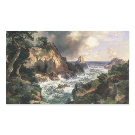 Thomas Moran - Point Lobos, Monterey, California Rectangular Sticker