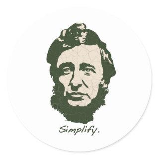 Thoreau - Simplify Classic Round Sticker