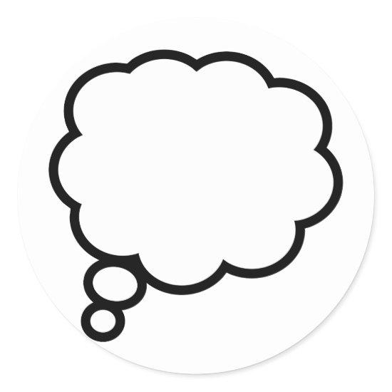 Thought Bubble Classic Round Sticker
