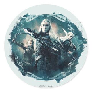 Thranduil, TAURIEL™, & LEGOLAS GREENLEAF™ Graphic Classic Round Sticker