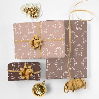 Three Brown Tones Gingerbread Men   Sheets