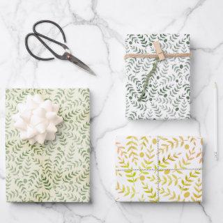 Three Colors Fern Leaf All Occasion Pattern  Sheets