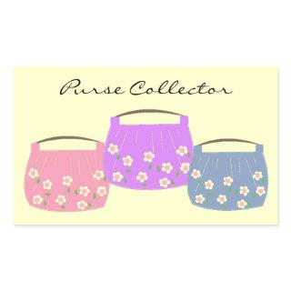 Three Floral Purses Rectangular Sticker
