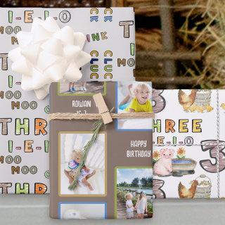 Three-i-e-i-o 3rd Birthday Photos and Farm Theme  Sheets