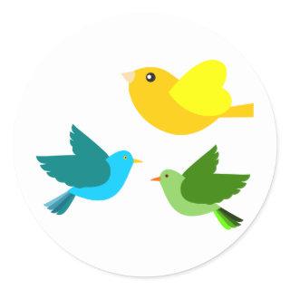 Three Little Birds Classic Round Sticker