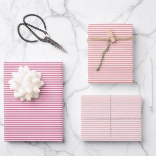 Three Shades Pink Stripes  Sheets