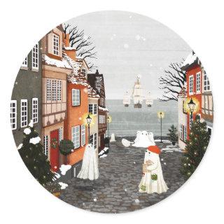Three Ships Classic Round Sticker