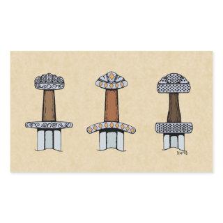 Three Viking Sword Hilts Rectangular Sticker