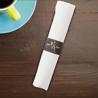 Three White Witches Flying on Brooms Browns Napkin Bands
