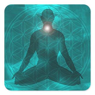 Throat Chakra Vishuddha Square Sticker