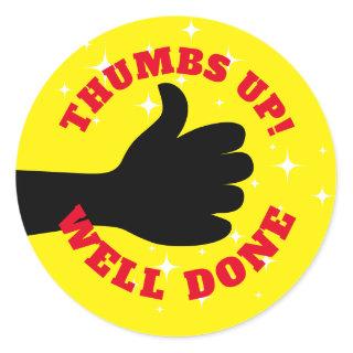 Thumbs up great job employee recognition stickers