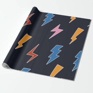 Thunderbolts seamless pattern,hand drawn lightning