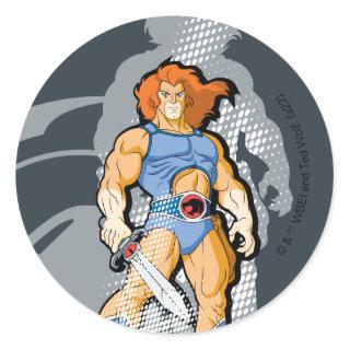 ThunderCats | Lion-O Halfttone Shadow Graphic Classic Round Sticker
