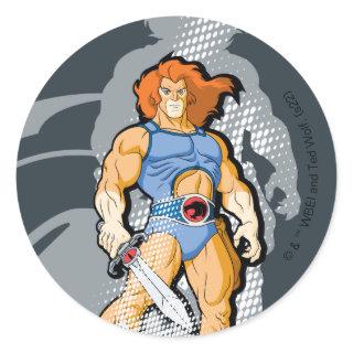 ThunderCats | Lion-O Halfttone Shadow Graphic Classic Round Sticker