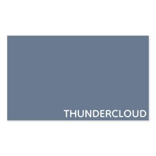 Thundercloud Blue-grey Colour Name Rectangular Sticker