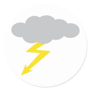 thunderstorm classic round sticker
