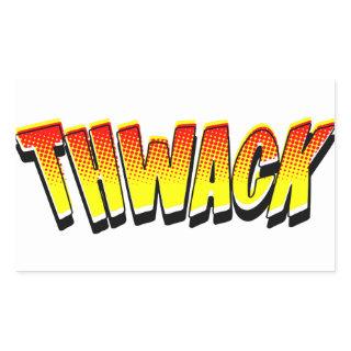 THWACK Comic Book Sound Effect Rectangular Sticker