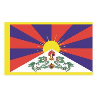 Tibet flag - Snow Lion Flag Rectangular Sticker