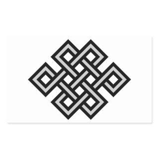 Tibetan eternity knot infinity endless symbol reli rectangular sticker