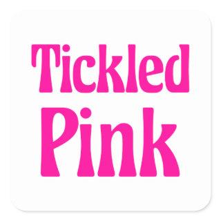 Tickled Pink Square Sticker