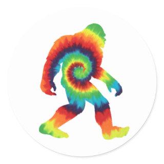 Tie Dye Bigfoot Classic Round Sticker